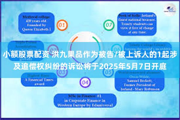 小额股票配资 洪九果品作为被告/被上诉人的1起涉及追偿权纠纷的诉讼将于2025年5月7日开庭