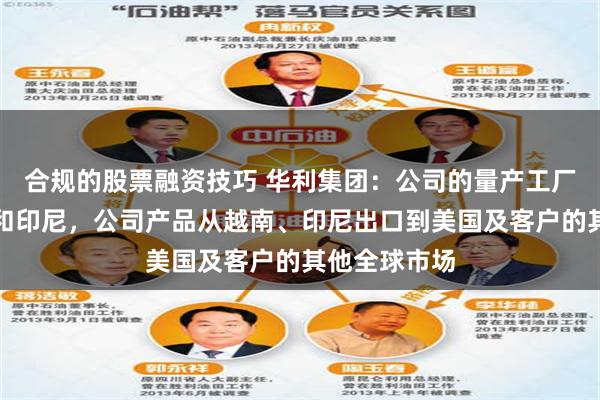 合规的股票融资技巧 华利集团：公司的量产工厂主要在越南和印尼，公司产品从越南、印尼出口到美国及客户的其他全球市场